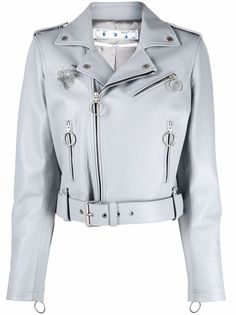 Off-White байкерская куртка с принтом Arrow