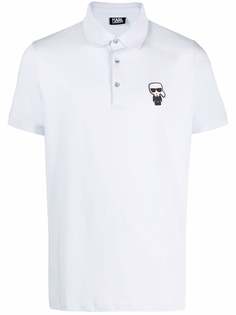 Karl Lagerfeld рубашка поло Ikonik с нашивкой-логотипом