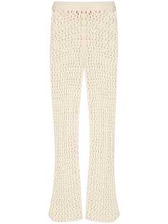 The Elder Statesman расклешенные брюки Cross Net