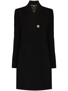 Versace двубортное шерстяное пальто