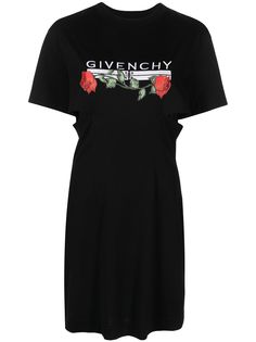 Givenchy платье-футболка с вышивкой 4G