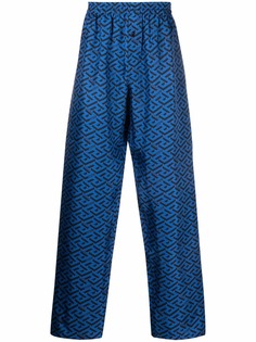 Versace пижамные брюки с геометричным принтом