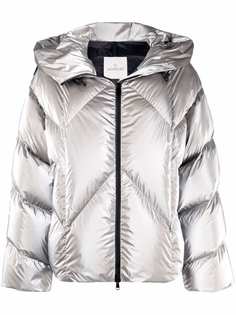 Moncler пуховик Frele с эффектом металлик