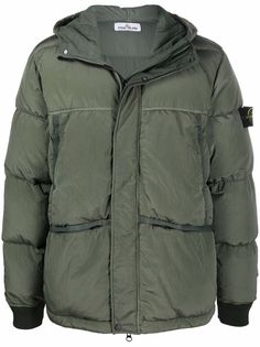 Stone Island пуховик с капюшоном