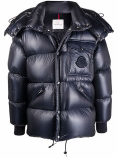 Moncler пуховик со съемным капюшоном
