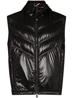 Moncler Grenoble стеганый жилет с узором шеврон