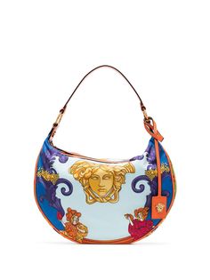 Versace сумка на плечо Greca Neon с кристаллами