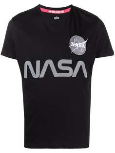 Alpha Industries футболка со светоотражающим логотипом из коллаборации с NASA