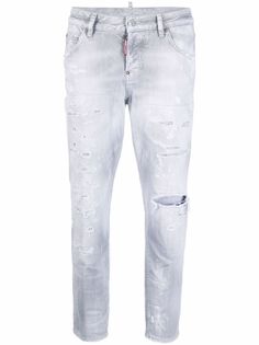 Dsquared2 укороченные джинсы с завышенной талией
