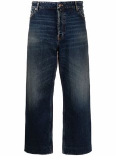 Balenciaga укороченные джинсы широкого кроя