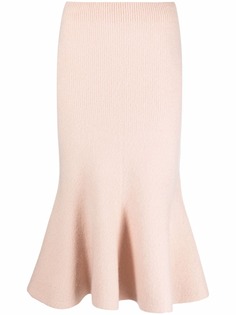 LANVIN юбка миди с асимметричным подолом