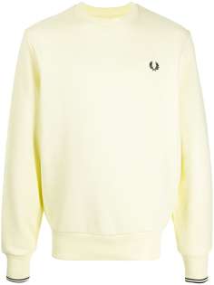 FRED PERRY толстовка с круглым вырезом и вышитым логотипом