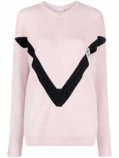 RED Valentino джемпер в рубчик