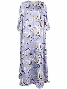Emilio Pucci платье с длинными рукавами и графичным принтом