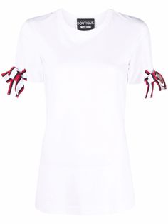 Boutique Moschino футболка с декоративными лентами