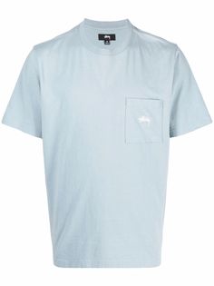 Stussy футболка с вышитым логотипом