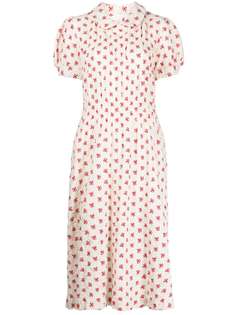 Comme Des Garçons Girl шерстяное чайное платье с цветочным принтом