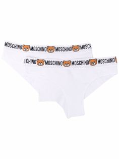 Moschino комплект из двух трусов-брифов с логотипом