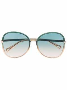 Chloé Eyewear солнцезащитные очки в массивной оправе