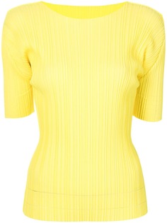 Pleats Please Issey Miyake футболка с плиссировкой
