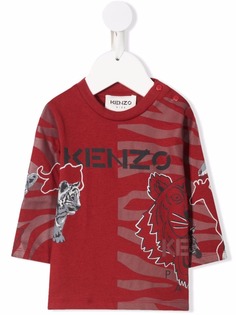 Kenzo Kids футболка из органического хлопка с принтом