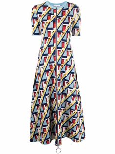Paco Rabanne платье миди с геометричным принтом