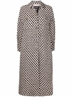 Emporio Armani длинное пальто в клетку