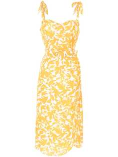 Rebecca Vallance шелковое платье мини Limoncello