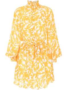 Rebecca Vallance шелковое платье мини Limoncello