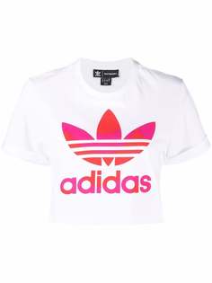 adidas укороченная футболка с логотипом