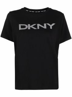 DKNY полосатая футболка с логотипом