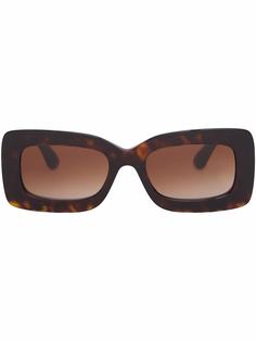 Burberry солнцезащитные очки в прямоугольной оправе