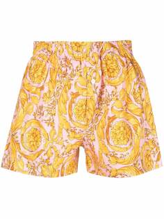Versace пижамные шорты с принтом Barocco