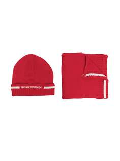 Emporio Armani Kids комплект из шапки и одеяла