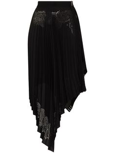 Givenchy плиссированная юбка асимметричного кроя