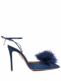 Aquazzura туфли с помпонами
