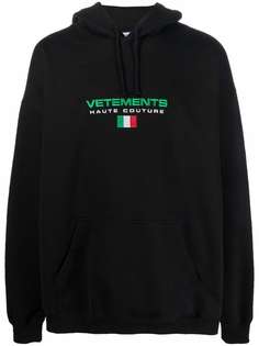 VETEMENTS худи из джерси с вышитым логотипом