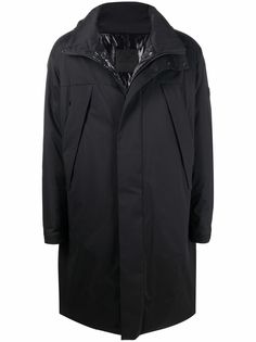 Moncler парка с капюшоном и воротником-воронкой