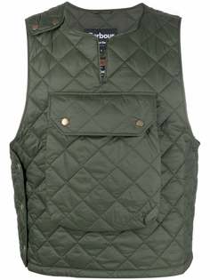 Barbour стеганый жилет Pop из коллаборации с Engineered Garments