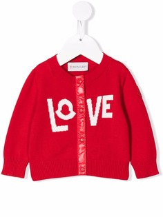 Moncler Enfant кардиган Love вязки интарсия