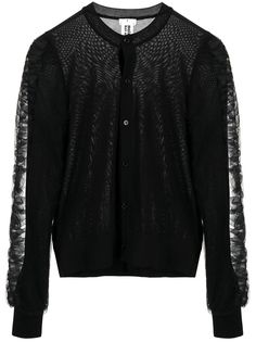 Comme Des Garçons Noir Kei Ninomiya кардиган с кружевными рукавами