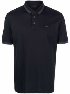 Emporio Armani рубашка поло с вышитым логотипом