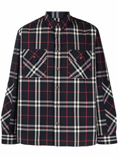 Burberry клетчатая рубашка на пуговицах