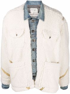 Greg Lauren куртка из шерпы