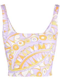 Emilio Pucci спортивный топ без рукавов с принтом Bandierine