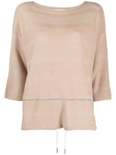 Fabiana Filippi трикотажный топ с круглым вырезом