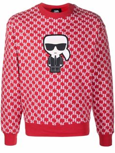 Karl Lagerfeld толстовка с монограммой и нашивкой Karl