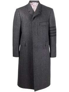 Thom Browne однобортное пальто с полосками 4-Bar