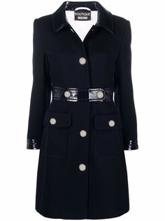 Boutique Moschino пальто с контрастной отделкой