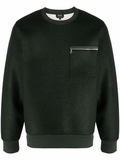A.P.C. свитер с карманом на молнии